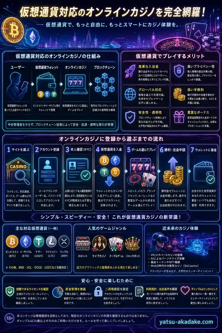 仮想通貨対応オンラインカジノの解説マップ
